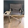 Image 1 : Lot of 1 Grey Folding Directors Camping Chair with Tray - Used