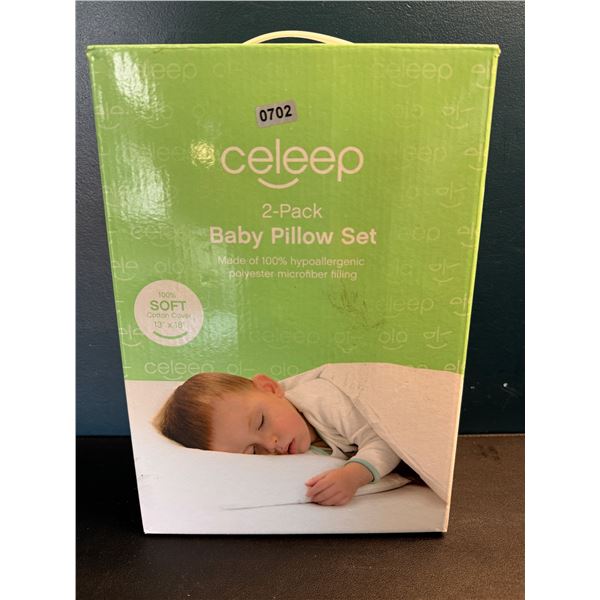 Lot of 1 Celeep 2-Pack Baby Pillow Set - New