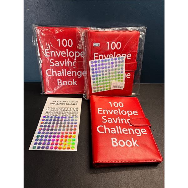 Lot of 3 100 Envelope Savings Book Challenges - New