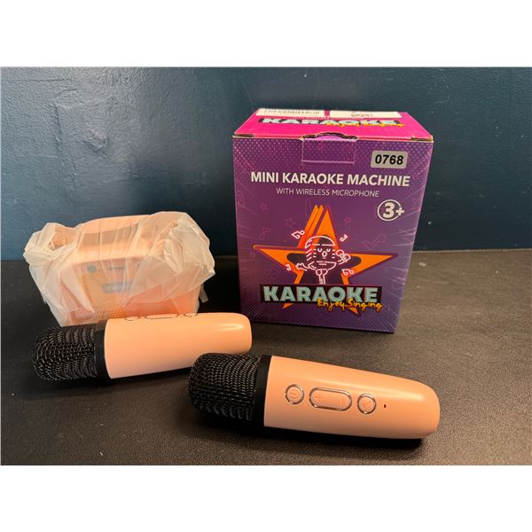 Lot of 1 Mini Karaoke Machine Pink - New