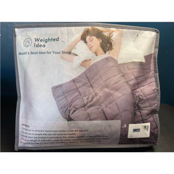 Lot of 1 Queen Size Cooling Weighted Blanket for Adults - 15LBS - Grey - Brand New!