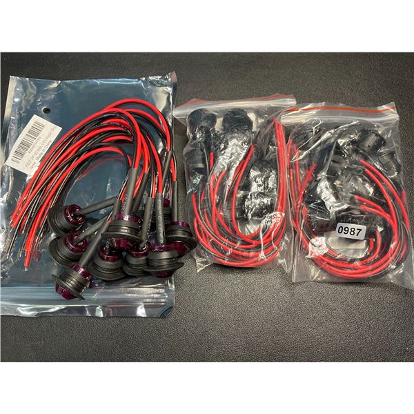 Lot of 3 Multi-Packs of Assorted Switches/Lights for Cars/Electronics - Brand New