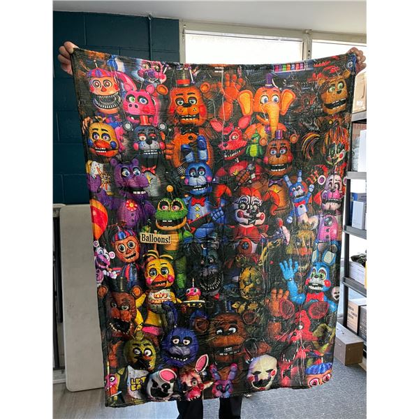Lot of 1 Five Night at Freddy's Plush Throw Blanket - 40 x 50 inch - Brand New