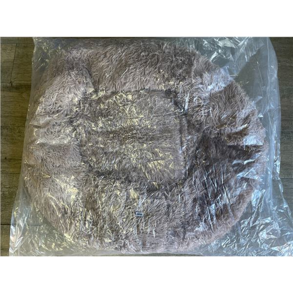 Lot of 1 Large Plush/Shaggy Soft Fluffy Pet Bed - Beige - 30 inch  Size - Brand New