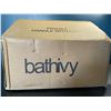 Image 3 : Lot of 1 Bath Ivy 15 x 15" Ceramic Bathroom Vessel Sink with Gold Trim - Brand New!