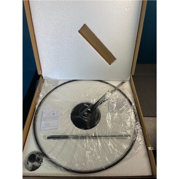 Lot of 1 20-inch Wall Clock with Pendulum - Black - Brand New