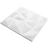 Image 1 : Lot of 1 Box of PVC 3D Wall Panels - Large 19.7 x 19.7inch Size - White - 12 Panels Included
