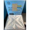 Image 2 : Lot of 1 Box of PVC 3D Wall Panels - Large 19.7 x 19.7inch Size - White - 12 Panels Included