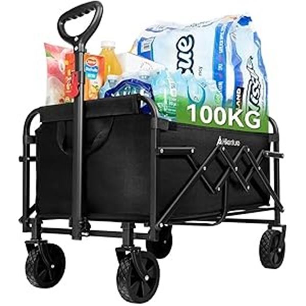 Lot of 1 Hikenture Folding Heavy-Duty Wagon Cart/Utility Cart - Black - BRAND NEW!
