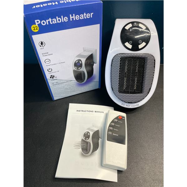 Lot of 1 Portable Plug-In 500W Personal Space Heater - Brand New!