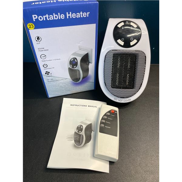 Lot of 1 Portable Plug-In 500W Personal Space Heater - Brand New!