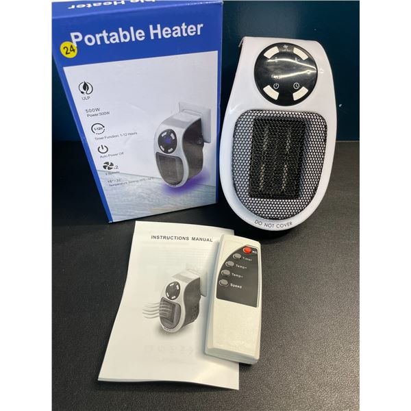 Lot of 1 Portable Plug-In 500W Personal Space Heater - Brand New!