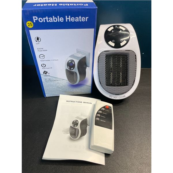 Lot of 1 Portable Plug-In 500W Personal Space Heater - Brand New!