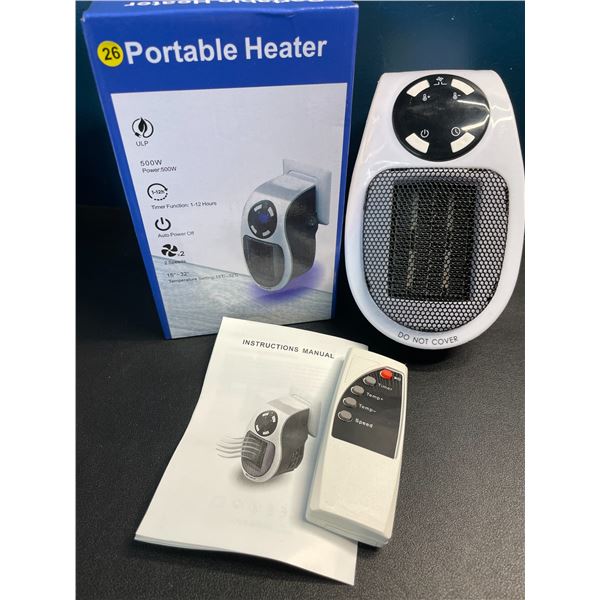 Lot of 1 Portable Plug-In 500W Personal Space Heater - Brand New!