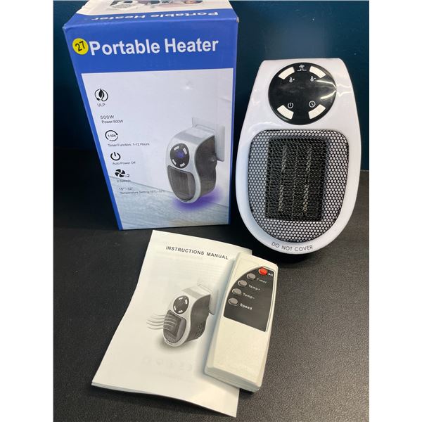 Lot of 1 Portable Plug-In 500W Personal Space Heater - Brand New!