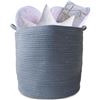 Image 1 : Lot of 1 Natemia Rope Storage Basket/Toy Organizer - 20 x 20 x 14 inch - Grey - Brand New!