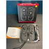 Image 2 : Lot of 1 Set of Joycons for Nintendo Switch - Black Marble Design - Brand New!