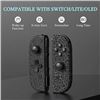 Image 5 : Lot of 1 Set of Joycons for Nintendo Switch - Black Marble Design - Brand New!