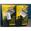 Image 1 : Lot of 2 Li-Ion Battery 4-Slot Smart Chargers - Brand New