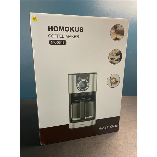 Lot of 1 Homokus 10-Cup Programmable Drip Coffee Maker w/ LCD Screen - Brand New!