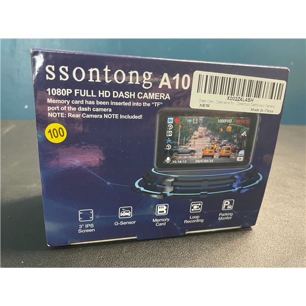 Lot of 1 3-inch Screen 1080P Full HD Dash Camera - Front Dash Cam - Brand New in Box