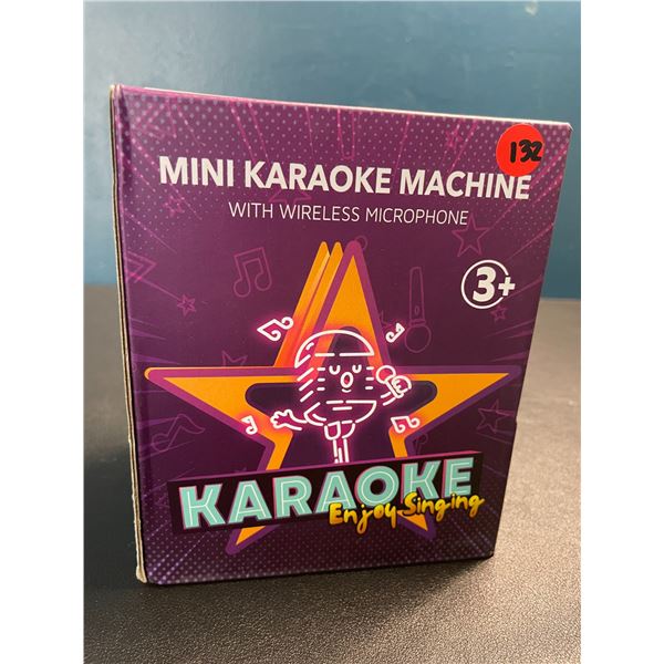 Lot of 1 Mini Karaoke Machine with Wireless Microphones - Brand New!