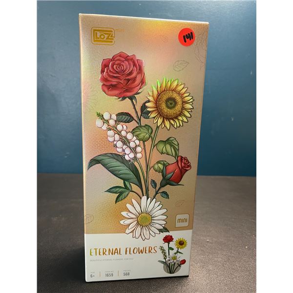 Lot of 1 Lego-Style Building Block Set - Eternal Flowers - 568 PCS - New Sealed