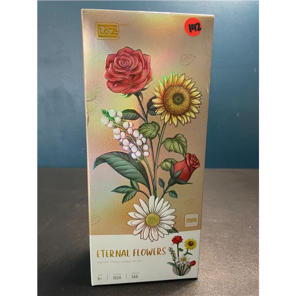 Lot of 1 Lego-Style Building Block Set - Eternal Flowers - 568 PCS - New Sealed