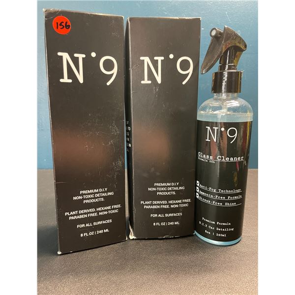 Lot of 2 No. 9 Premium Glass/Window Cleaner Sprays for Car Detailing - 240ml - Brand New