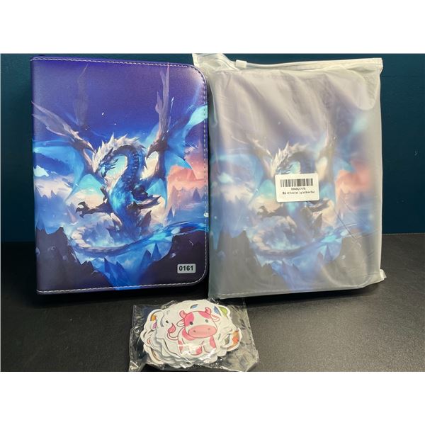 Lot of 2 Leather Premium Trading Card Storage Binders - New (Holds 400 Cards Each)