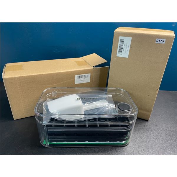 Lot of 2 Multi-Layer Covered Ice Trays - Brand New