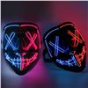 Image 2 : Lot of 3 LED Light-Up Purge Scary Halloween/Cosplay Face Masks - Brand New