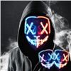 Image 2 : Lot of 3 LED Light-Up Purge Scary Halloween/Cosplay Face Masks - Brand New