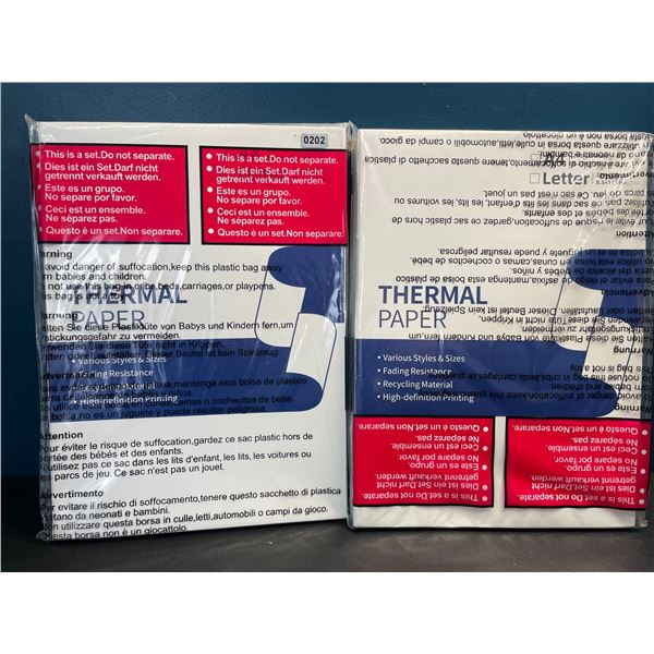 Lot of 2 Packs of Thermal Paper - Size A4 - Brand New
