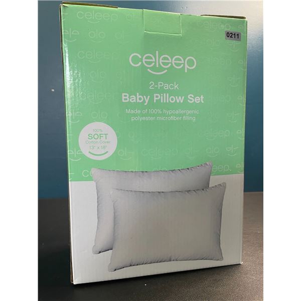 Lot of 1 Celeep Baby Pillow Set - 2-Pillows Included - Brand New