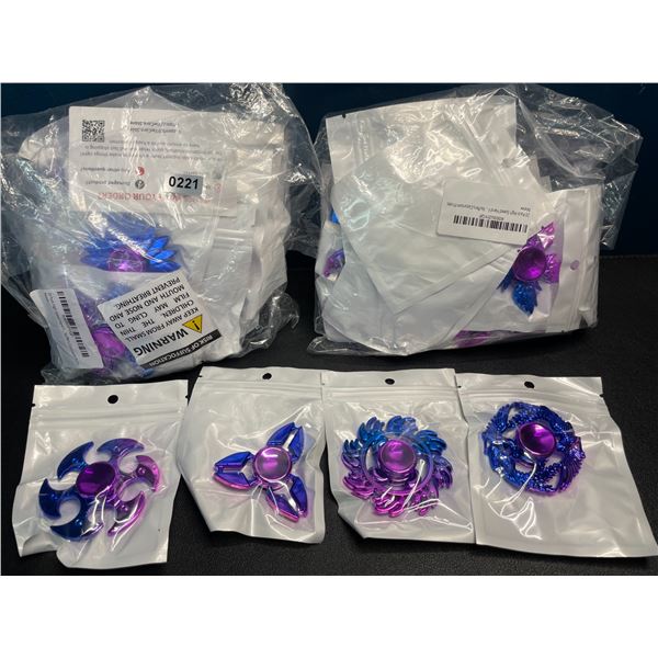 Lot of 2 Multi-Packs of Fidget Spinners/Sensory Toys - 20 PCS Each - New