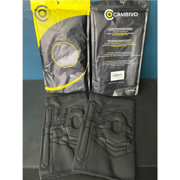 Lot of 2 Packs of Cambivo NS13 Knee Braces - 2 Per Pack - Black - X-Large - New