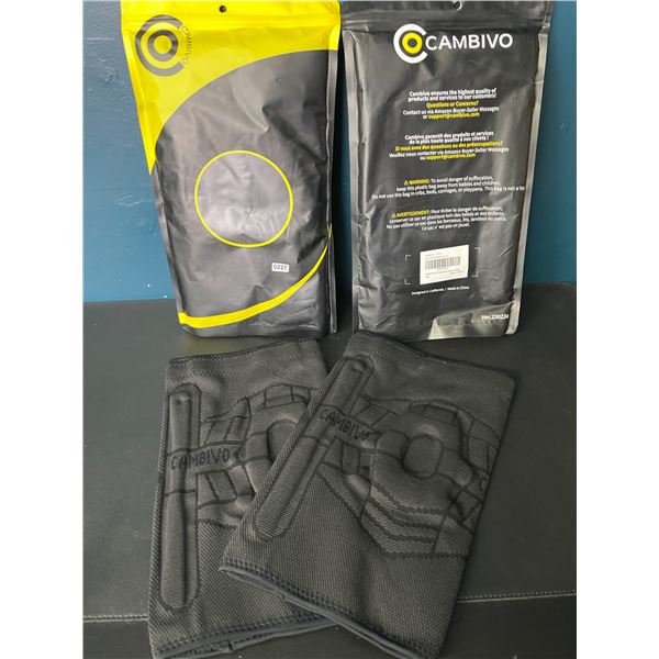 Lot of 2 Packs of Cambivo NS13 Knee Braces - 2 Per Pack - Black - X-Large - New