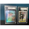 Image 1 : Lot of 2 Graded KSA Hockey Cards - (Wayne Gretzky Topps & Upper Deck Hologram)