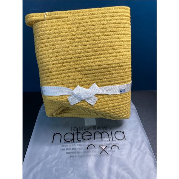 Lot of 1 Natemia Rope Storage Basket/Toy Organizer - 20 x 20 x 14 inch - Harvest Gold - Brand New!