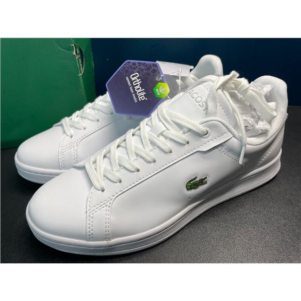 Lot of 1 Pair of Lacoste Carnaby Pro BL23 1 White Leather Sneakers - Size 7.5 - New with Tags