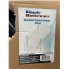 Image 2 : Lot of 1 Simple Houseware Stackable Basket Drawer - White - New