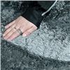Image 2 : Lot of 1 Aucuda Fuzzy Long Runner Rug - 2FT x 8FT - Grey - Non-Slip - New Sealed