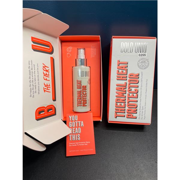 Lot of 2 Bold-Uniq Thermal Heat Protector Sprays - Pre-Styling Heat Shield for All Hair Types - New!