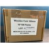 Image 4 : Lot of 1 Box of Wooden Forks - 1000PCS (10 x 100pc packs) - Brand New