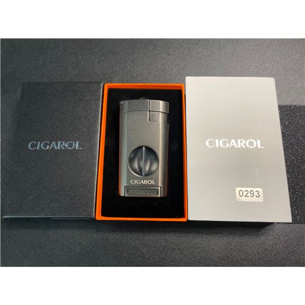 Lot of 1 Cigarol Cigar Jet Flame Torch Butane Lighter with Built-In Cigar Cutter - Brand New