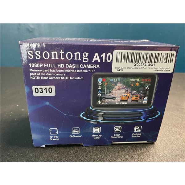 Lot of 1 3-inch Screen 1080P Full HD Dash Camera - Front Dash Cam - Brand New in Box