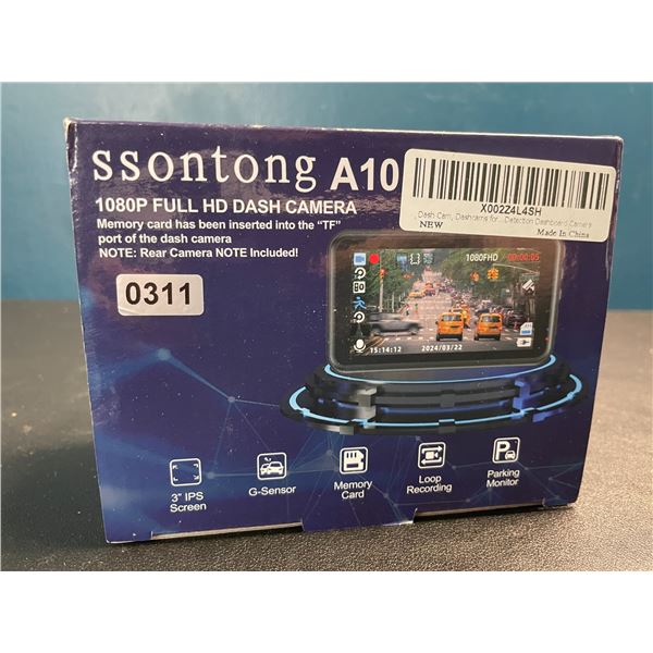 Lot of 1 3-inch Screen 1080P Full HD Dash Camera - Front Dash Cam - Brand New in Box