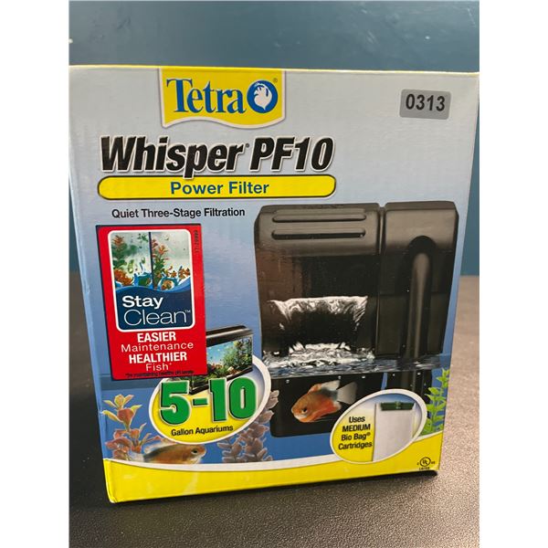 Lot of 1 Tetra Whisper PF10 Power Filter for 5-10 Gallon Aquariums/Fish Tanks - Brand New