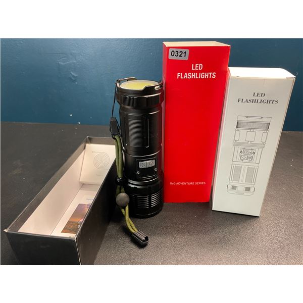 Lot of 1 Rechargeable LED High-Power Tactical Flashlight - Brand New